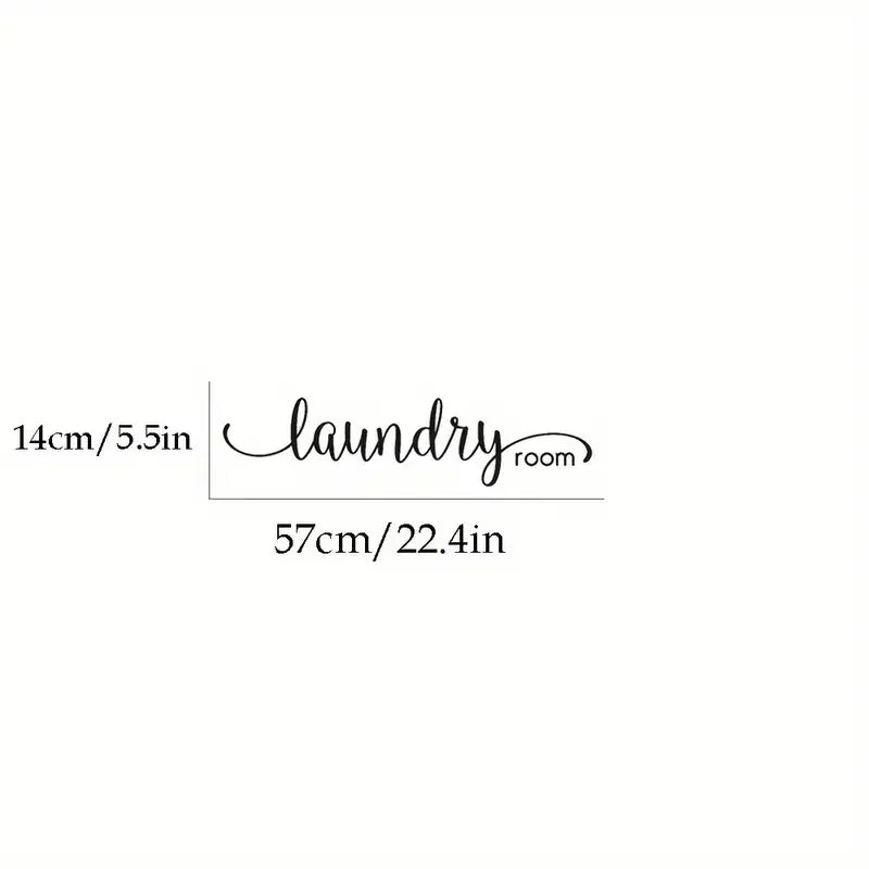 Laundry Room Decal, Washer Dryer Room Door Vinyl Sign, Home Decor Sticker Quote, Stylish Laundry Wall Decal