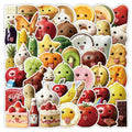 50/100/150 Pcs Funny Cartoon Fruit with Faces Stickers Reusable for Reward Notebook Stationery Box Desk Fridge Suitcase
