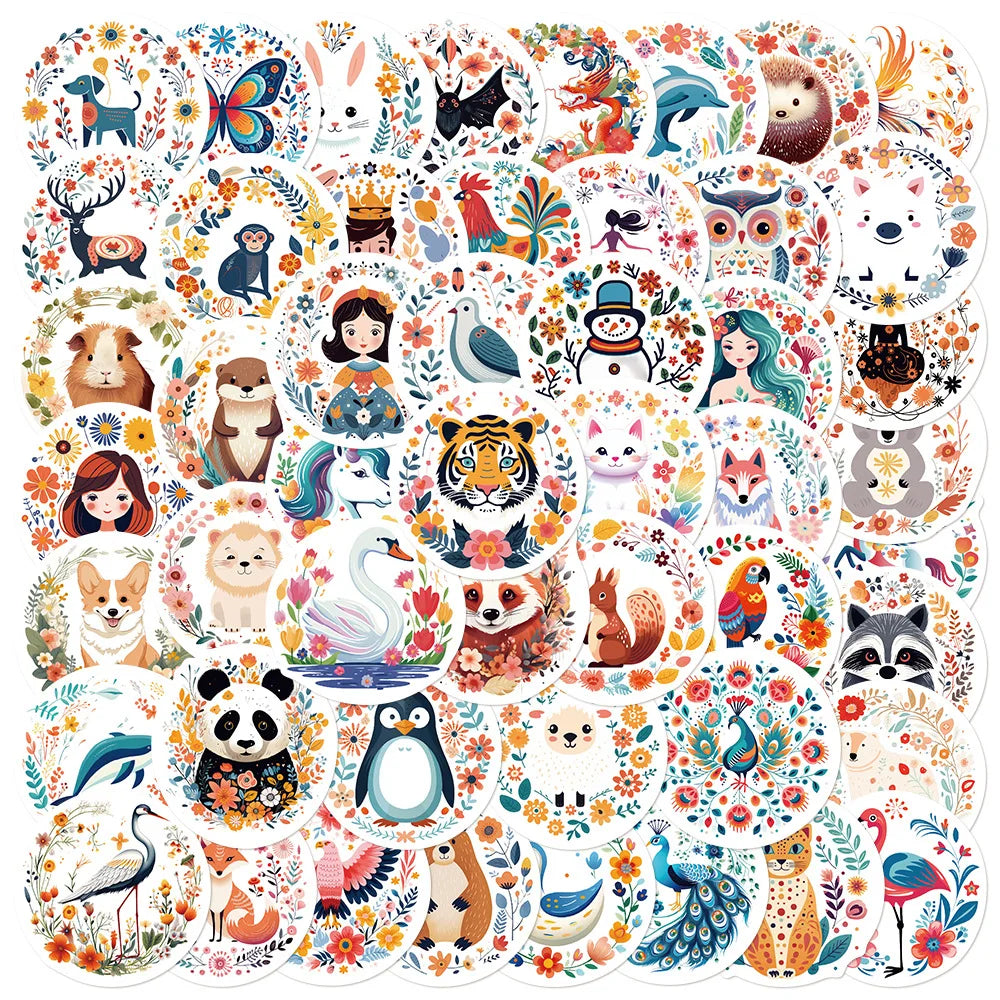 50/100PCS Cartoon Cute Stickers Laptop Luggage Phone Case Decoration Waterproof Stationery Notebook Stickers