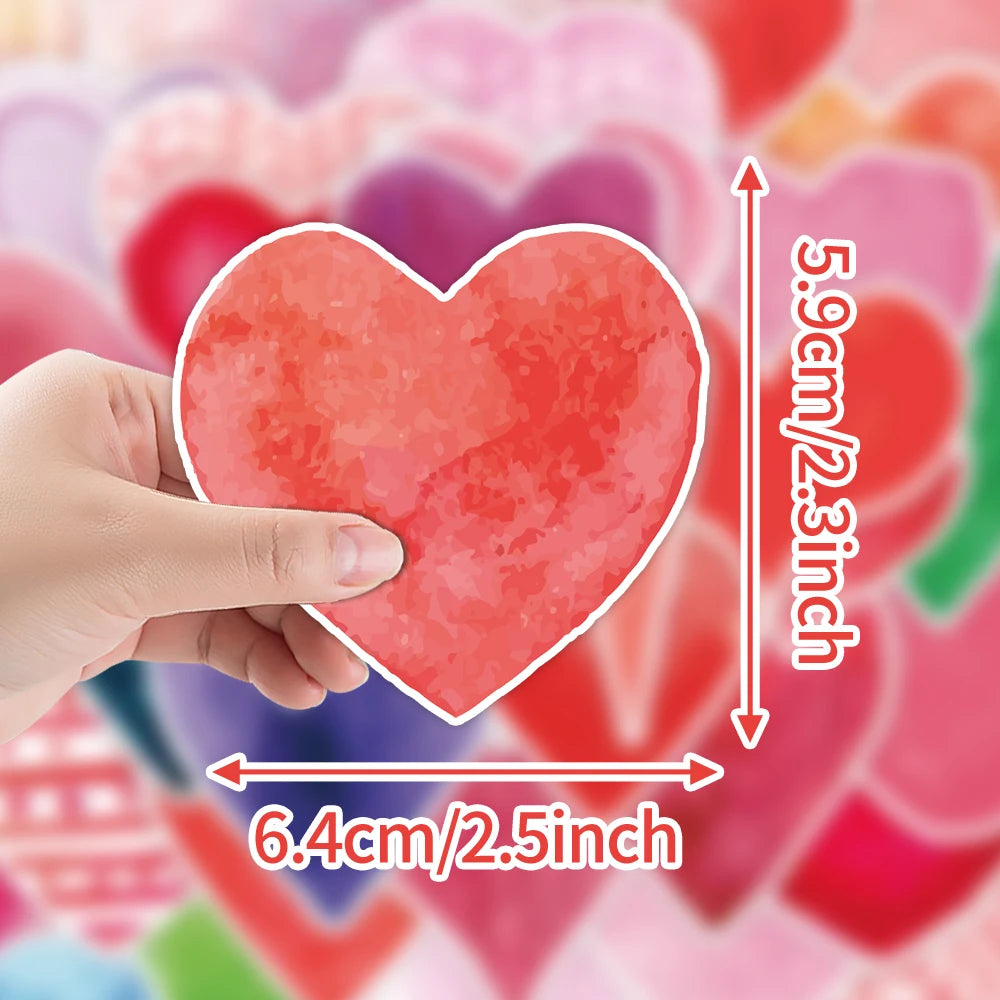50PCS Cartoon Love Graffiti Stickers, Computer Luggage Waterproof Decoration Stickers, DIY Stickers