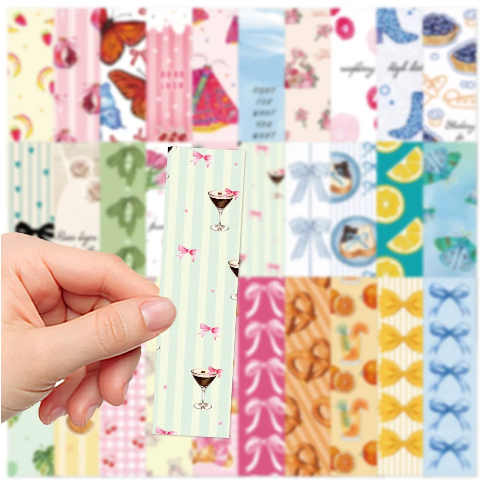 30 Pcs Coquette Bookmark DIY Reading Markers for Students' Stationery Bookmark Cards for Textbooks Books