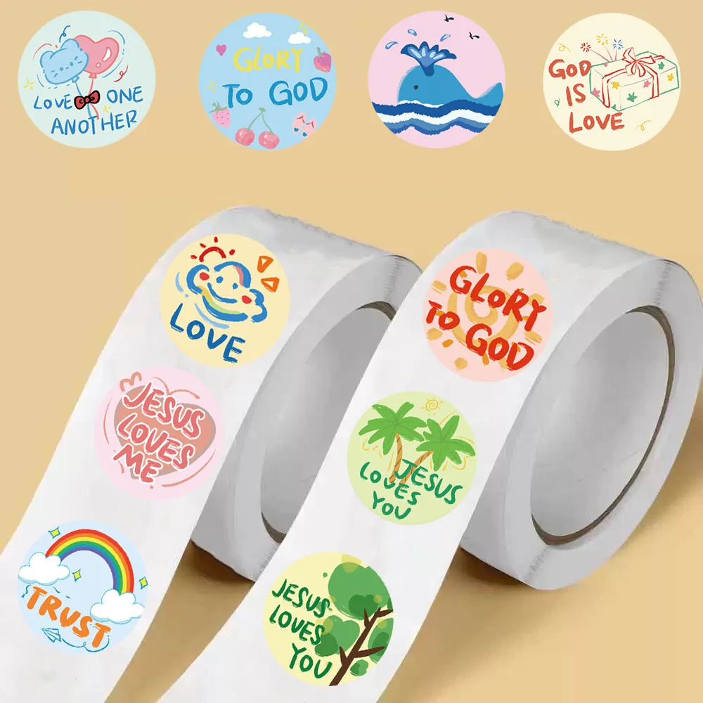 500PCS Cute Jesus Roll Stickers Creative Harajuku Y2K Fashion Graffiti Phone Birthday Coffee Cases Luggage Waterproof Decoration
