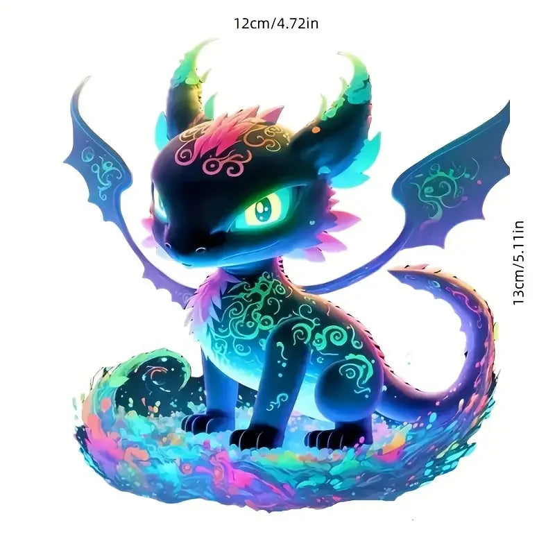 Charming Colorful Dragon Vinyl Stickers - Waterproof & Scratch-Resistant for Motorcycles, Laptops, Cars | Perfect for Trucks, SU