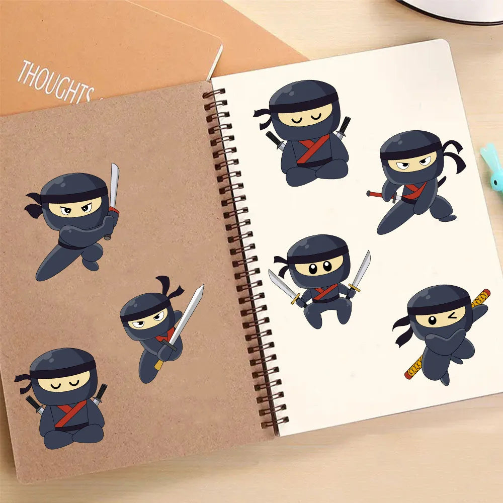 8PCS Ninja Collage Graffiti Fun Puzzle Stickers DIY Phone Case Laptop Water Cup Motorcycle Toy Stickers