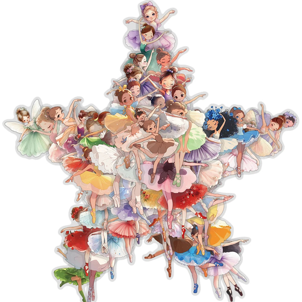 50PCS Creative Ballet Sticker Harajuku Waterproof Scrapbooking Aesthetic Living Handmade Phone Creative Skateboard Decal