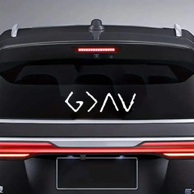God Is Greater Than Highs & Lows 6.5 "Car Vinyl Sticker Decal G  Ups And Downs Christian Religious I Love Jesus Is Great Good S