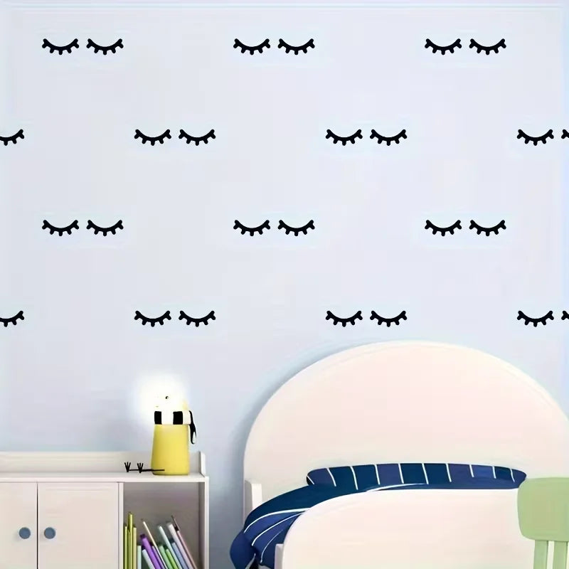 1pc Black Cute eyes (40pairs) wall stickers