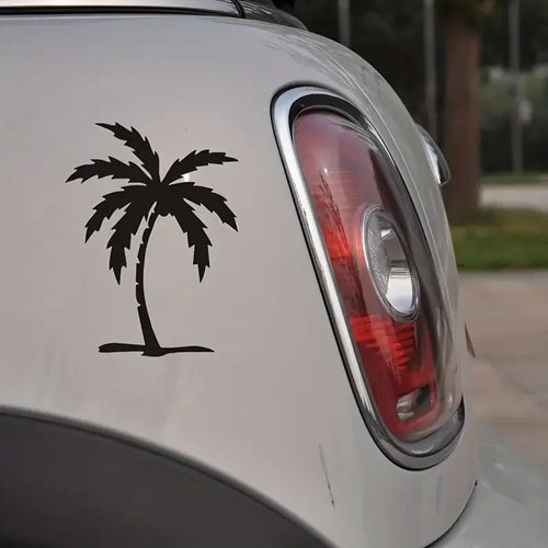 1pc Palm Tree Car Sticker, Decorative Car Stickers, Vinyl Adhesive Window Stickers, Car Windshield Appliques, Waterproof Car Dec