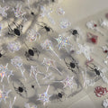 Autumn Nail Stickers Luxury Sliver Bronzing Spider Self Adhesive Nail Art Stickers DIY 5D Halloween Manicure Decoration Decals