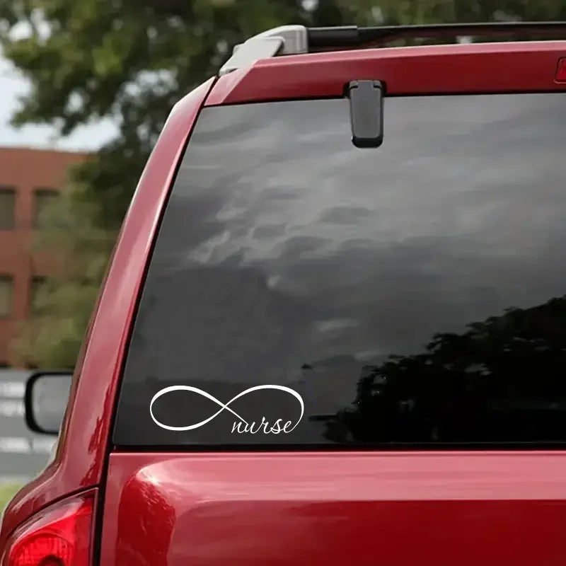 Infinity Nurse Symbol Funny Car Sticker, For Laptop Bottle Car Truck Motorcycle Vehicle Paint Window Fishing Boat Skateboard Dec