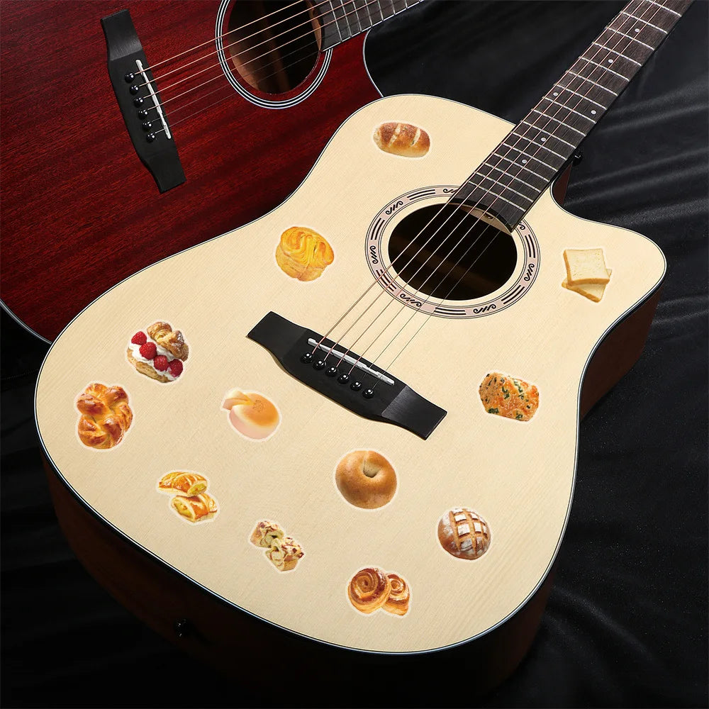 50/100 Pcs Cartoon Bread Series PET Clear Creative Waterproof Stickers for Fridge Cabinet Cup Stationery Box Suitcase Decals