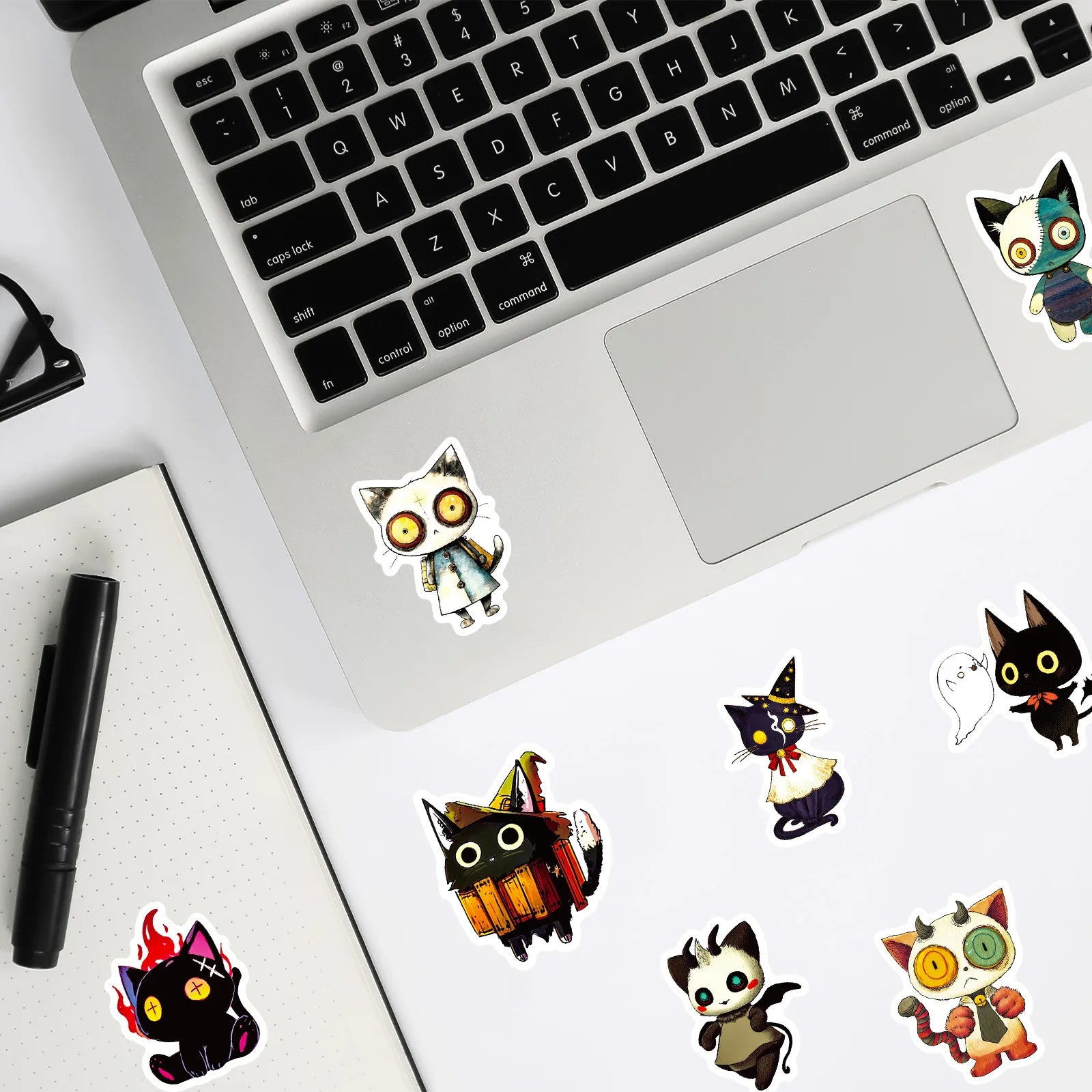 56/112 Pcs New Fun Cat Japanese Vintage Cartoon Stickers DIY for Tablet Skateboard Phone Desk Wall Fridge Fade Resistant Decals