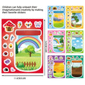8/16/24Pcs Cartoon Outdoor Bottled World Puzzle Stickers, DIY Fun Decals for Stationery Notebook Diary Fridge Storage Box
