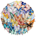 50PCS Gem Butterfly Cartoon Beautiful DIY Sticker Sketchbook Handmade Mobile Luggage Skateboard Waterproof Stickers