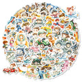 56pcs Fairy Tale Style Children's Daily Doodle Stickers DIY Decorations for Guitar Mobile Phone Case Notebook Student Stationery