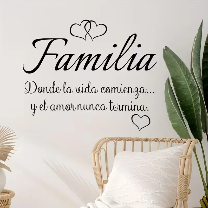 One Piece of Vinyl Wall Sticker with a Family Slogan for Decorating Bedrooms And Living Rooms, Easy to Apply And Remove
