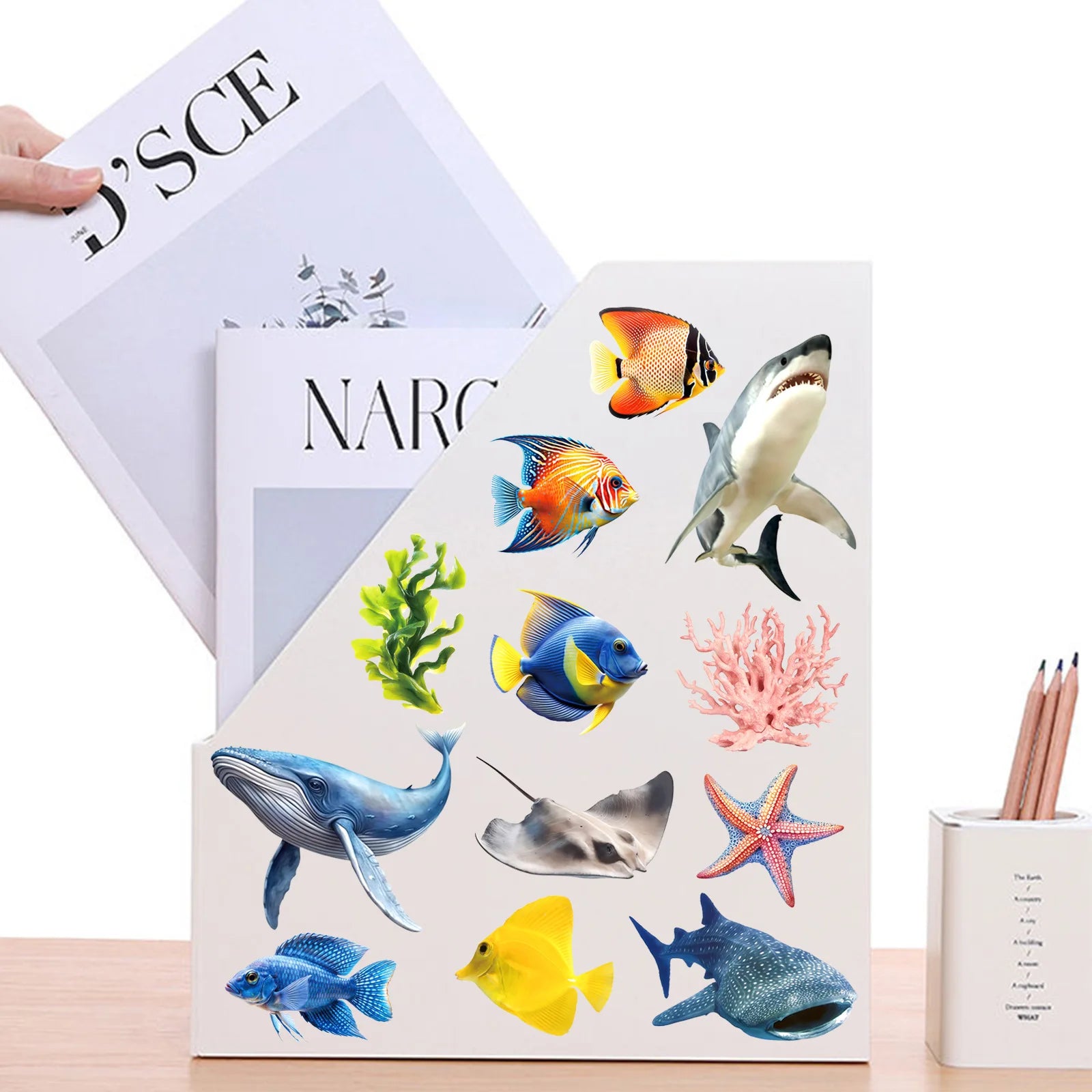 50/100Pcs Underwater World Marine Animal PET Clear Waterproof Stickers for Wall Book Scrapbook Stationery Box Phone Laptop Decal