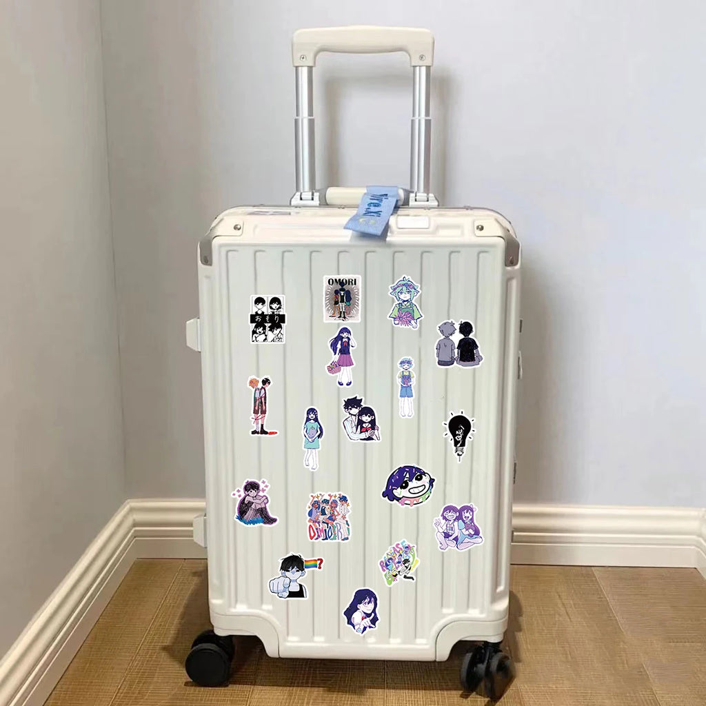 50PCS Omori Sticker Notebook Cartoon Y2K Fashion Guitar Phone Laptop Notebook Car Graffiti Luggage Graffiti Waterproof Decals