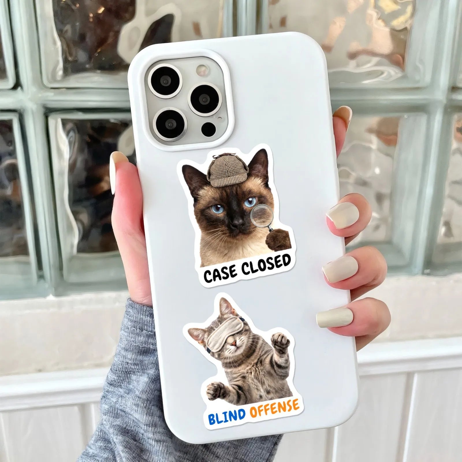 50/100Pcs No Repeat Fun Cat Emoji Stickers Thick Waterproof DIY for Suitcase Phone Helmet Desk Stationery Box Skate Laptop Decal