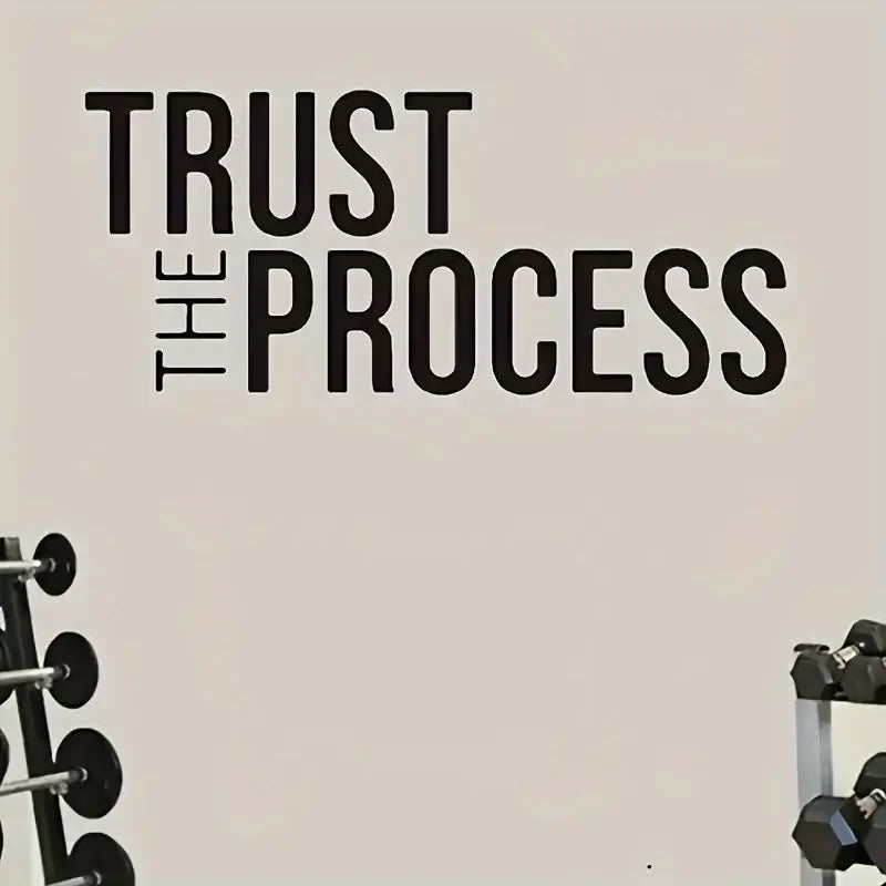 [Professional Decor] Trust The Process Motivational Wall Decal - Vinyl Sticker for Gym, Office, Classroom, or Physical Relax Roo