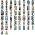50/100PCS Vinyl Decor Guitar Notebook Stationery Stickers Cartoon Waterproof Colorful Flower Glass Graffiti Stickers
