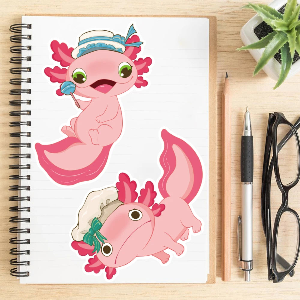 8/16PCS Salamander Collage Sticker Nostalgia Motorcycle Casual Coffee Laptop Luggage Harajuku Scrapbooking Waterproof Stickers
