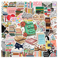 10/30/50PCS Cartoon Animal Reading Children's PVC Sticker Aesthetic Decoration Scrapbooking Stationery School Supplies for Kids