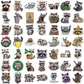 50 Pcs Cartoon New Raccoon Graffiti Stickers Decorative Guitar Notebook Luggage DIY Waterproof Stickers