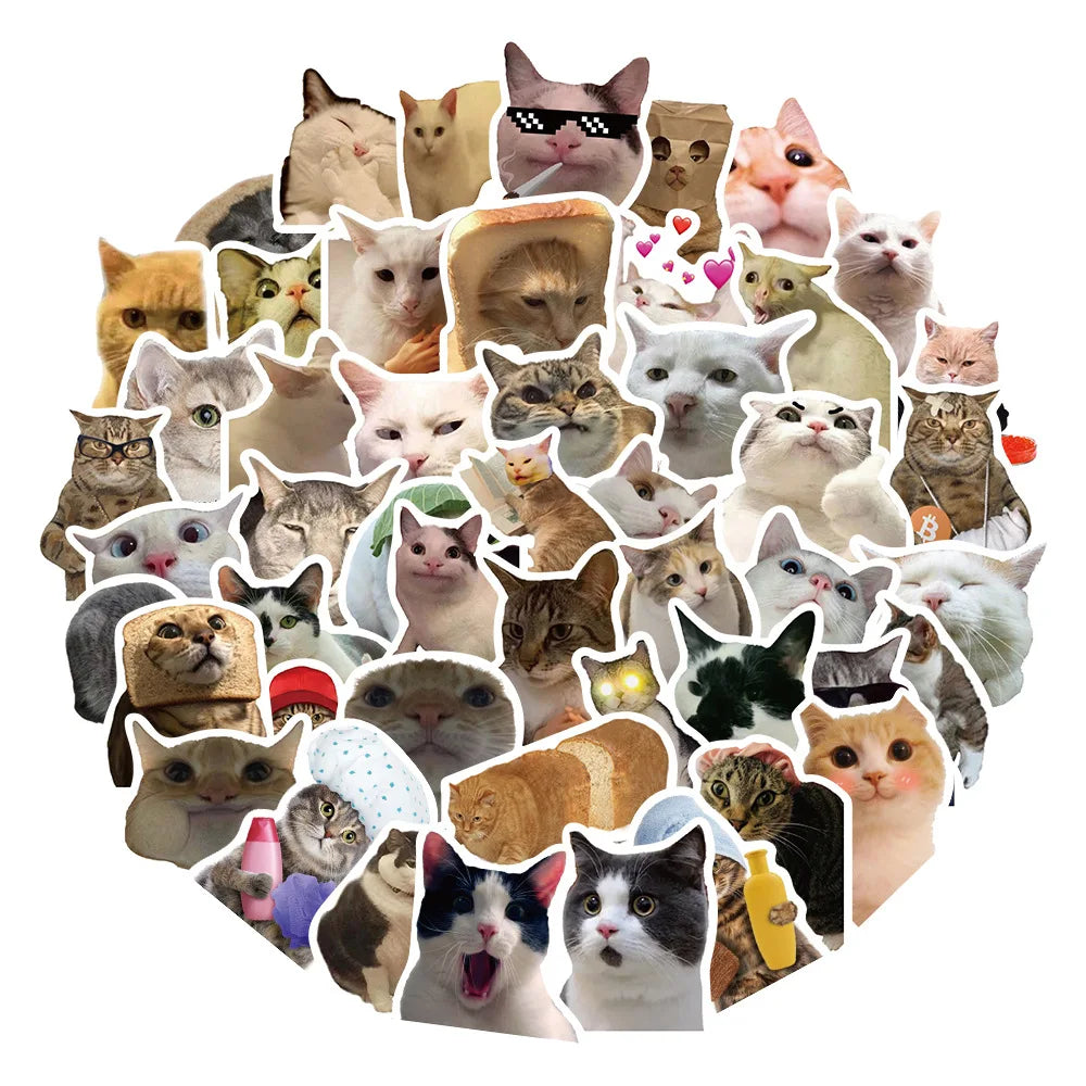 50PCS Creative Cute and Fun Dog Series Handmade Books DIY Scrapbook Manuals Laptops Mobile Phones Tablets Stickers Toys