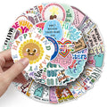50/100PCS Mental Health Graffiti Personalized English Slogans Creative Decoration Water Cup Luggage Stickers Waterproof Station