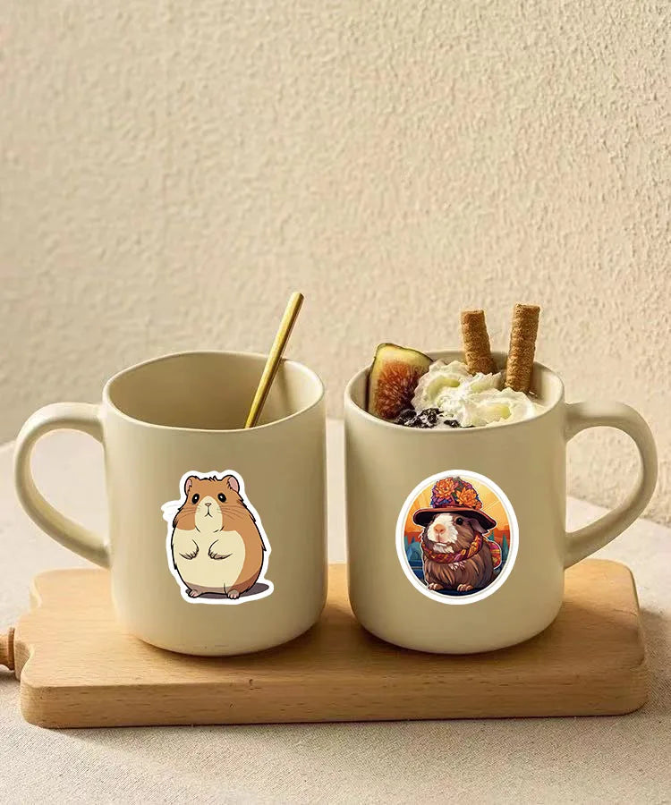 50PCS Guinea Pig Sticker Streetwear Art Picture Cafe Phone DIY Phone Graffiti Harajuku Scrapbooking Graffiti Community Dormitory