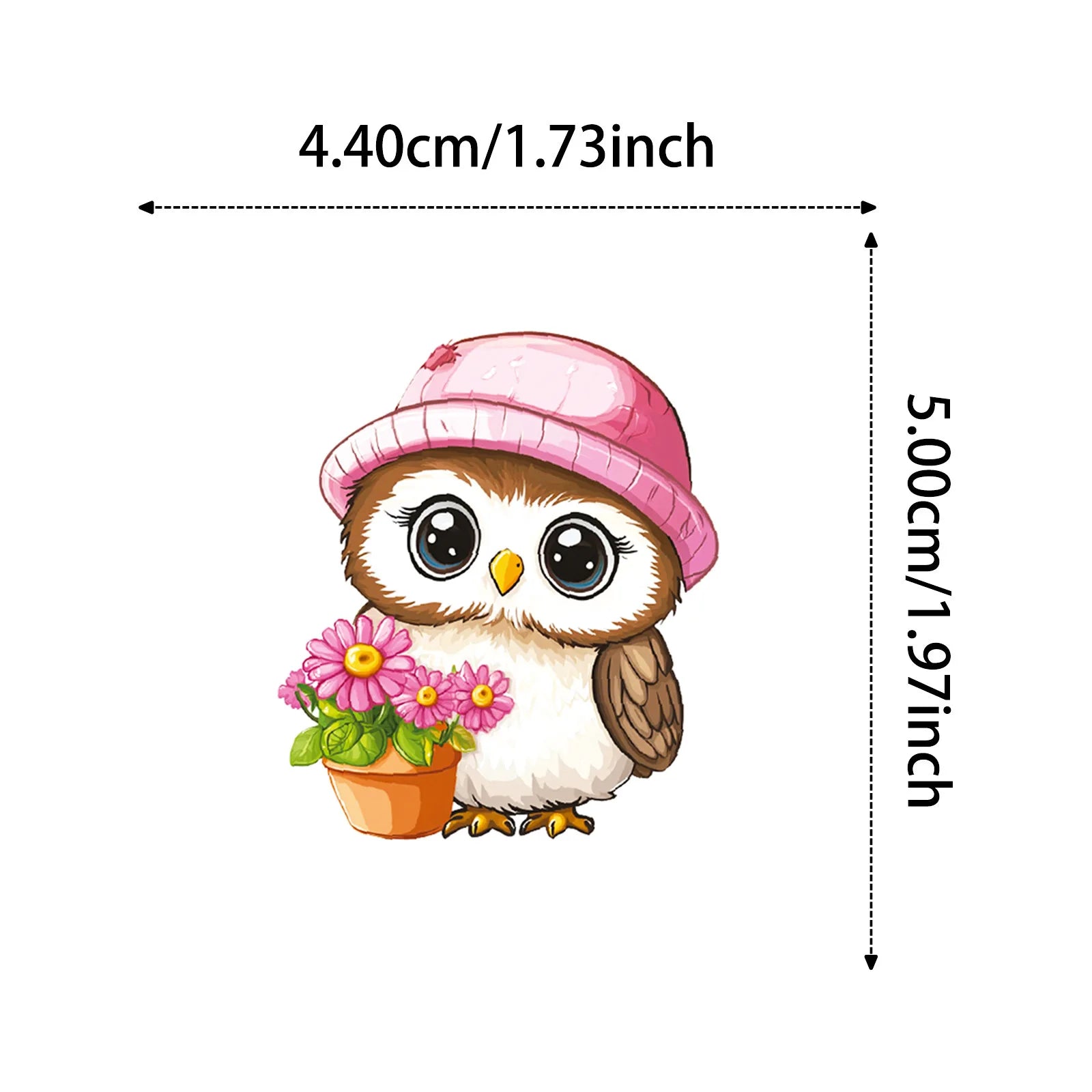 56/112 Pcs Pink Big Eye Owl Cute Doodle Stickers DIY for Scrapbook Notebook Stationery Box Phone Lunch Box Reward Decals