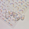 Colorful Daisy Frame Nail Decoration Stickers 5D Crystal Diamond Nail Art Stickers DIY Self Adhesive Bow Flowers Manicure Decals