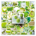 50Pcs Green Apple Aesthetic Stickers, Realistic Decals for Organizer Box Tumbler Journal DIY Decor Children's Stationery Sticker