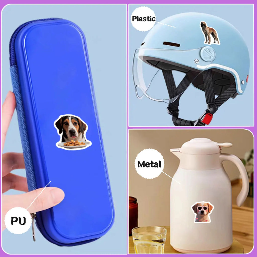 1Roll(500Pcs)24 Irregular Lovable Dogs Vinyl Waterproof Stickers Reusable/No Residue DlY Craft Decoration Pets Scrapbook Labels