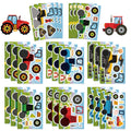 8/16/24PCS Toy Puzzle Stickers Cartoon Engineering Car Make a Face Stickers DIY Handicrafts Waterproof Stickers