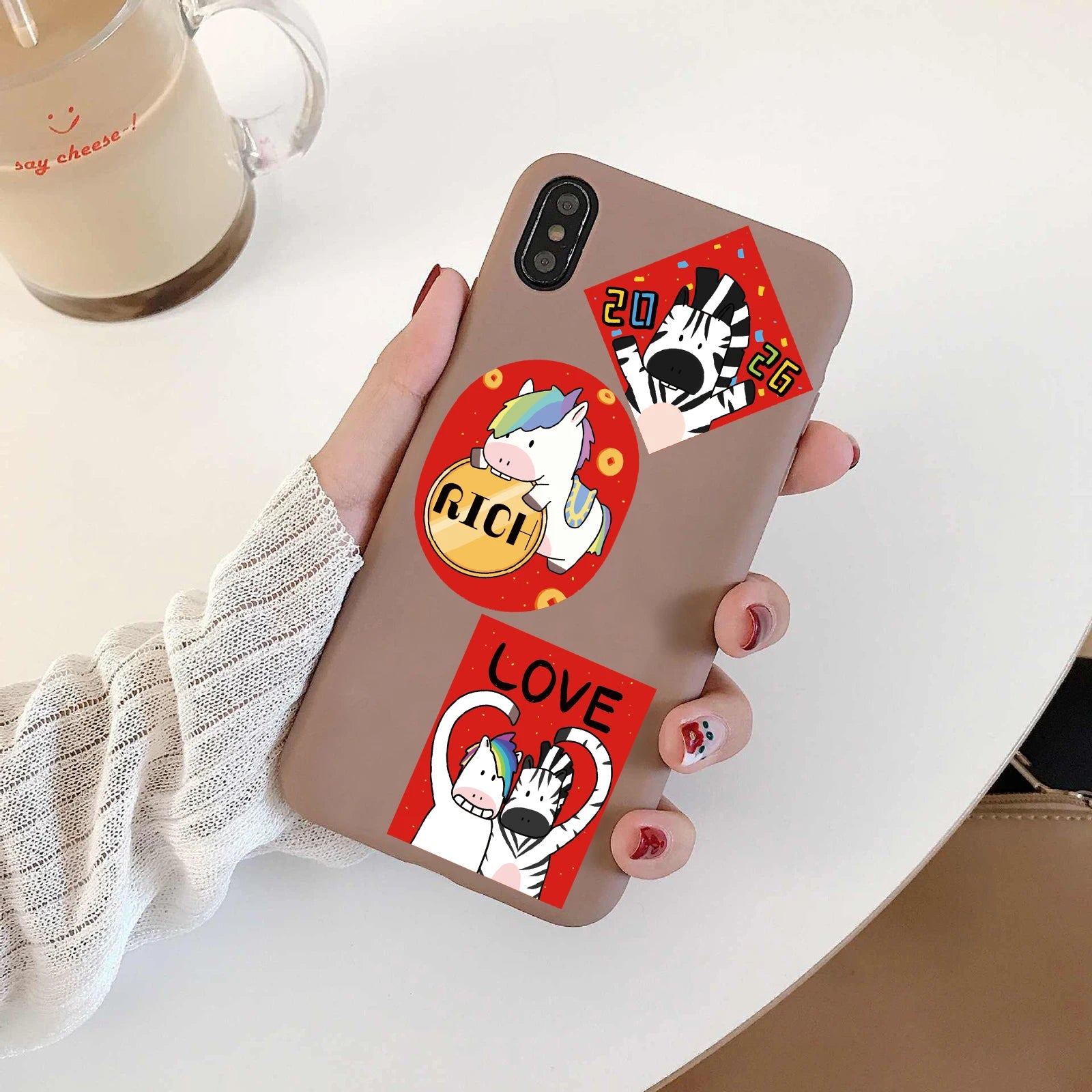 88PCS Horse Year Couplets Sticker Fashion Coffee Scrapbook Modern Suitcase Stationery Laptop Creativity Harajuku Sticker