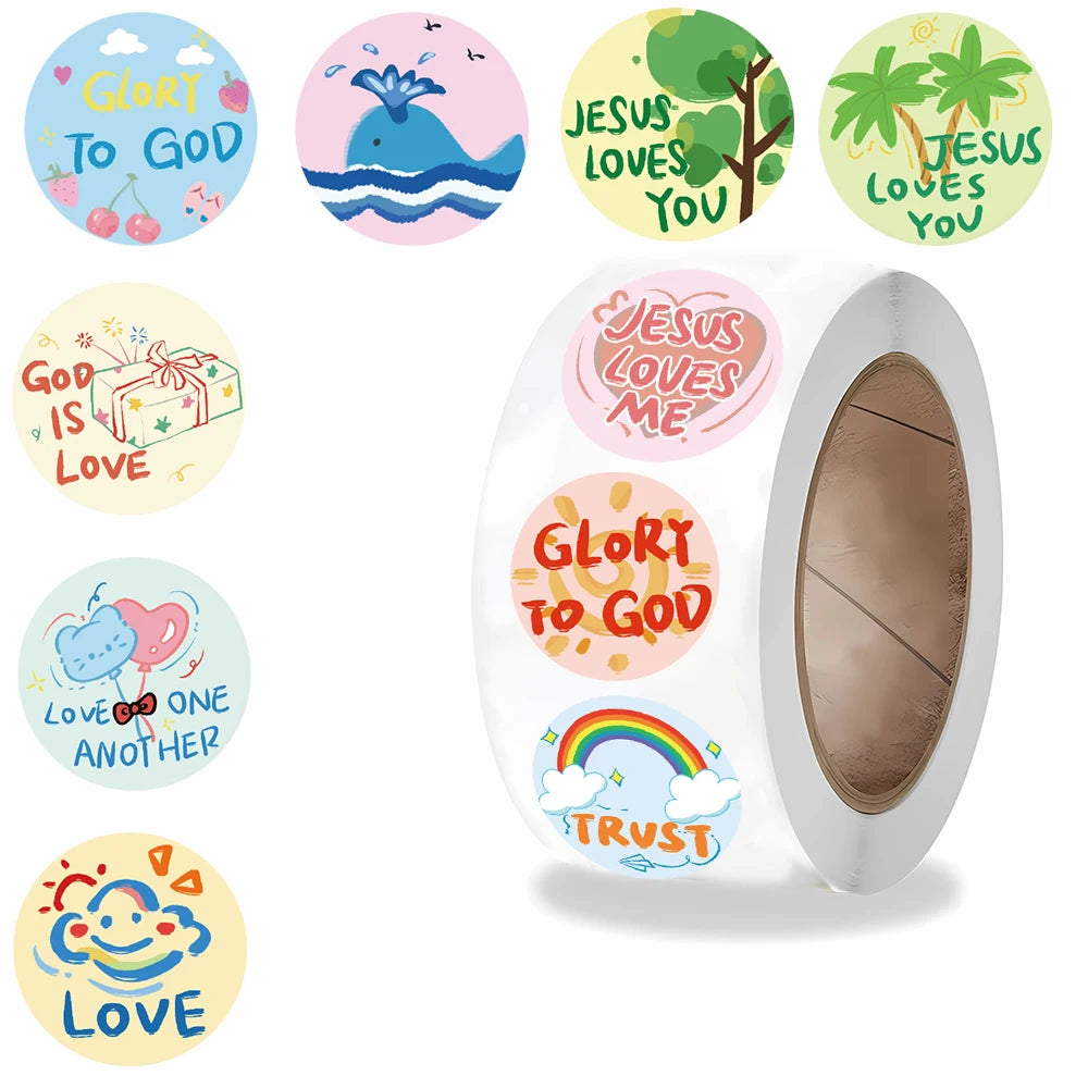 500PCS Cute Jesus Roll Stickers Creative Harajuku Y2K Fashion Graffiti Phone Birthday Coffee Cases Luggage Waterproof Decoration