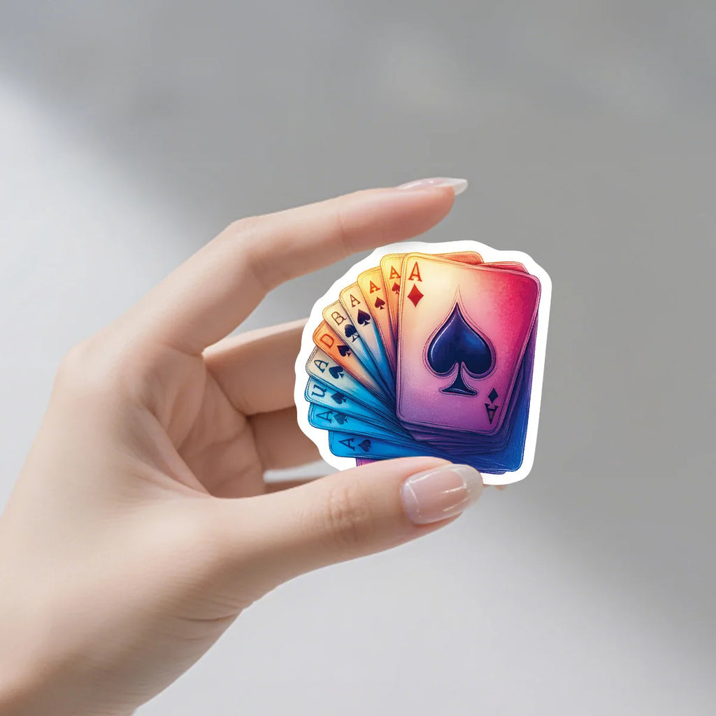 50/100 Pcs Cartoon Casino Props Colorful Doodle Stickers DIY Game for Laptop Phone Suitcase File Holder Removable Decals