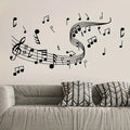 Wonderful And Romantic Music Notes Wall Stickers Made of Self-Adhesive Vinyl, Suitable for Decorating Bedrooms, Living Rooms, Ca