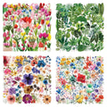 200PCS Transparent Plant Flower Leaf Stickers PET Decorative Water Cups Handbooks Phone Stationery Boxes Waterproof Stickers