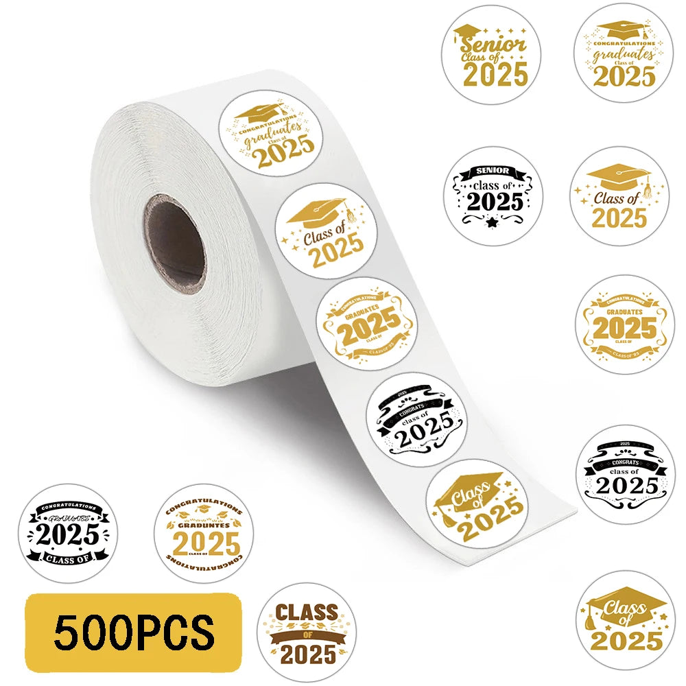500PCS Graduation Season 2025 Sticker Loptop Art Coffee Bar Home Luggage Phone DIY Graffiti Art Streetwear Decals Stickers