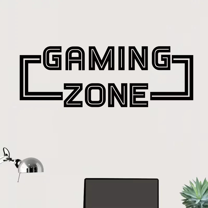 Wall Sticker Art Vinyl Gaming Zone Wall Decals for Bedroom Gaming Room Wall Sticker Living Room Decoration Game Sticker Wall Dec