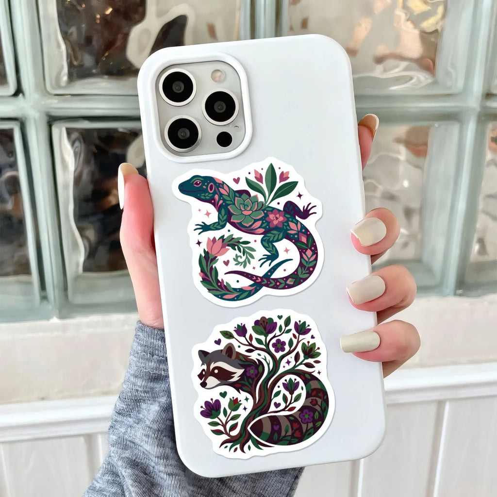 50/100 Pcs Ethnic HD Hand Painted Tropical Animal Stickers for Reward Stationery Box Phone Suitcase Cup Car Removable Decals