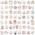 60/120PCS Kawaii Cat Sticker Aesthetic Laptop Luggage Scrapbooking Phone Case Lovely Decorative Gifts Stickers
