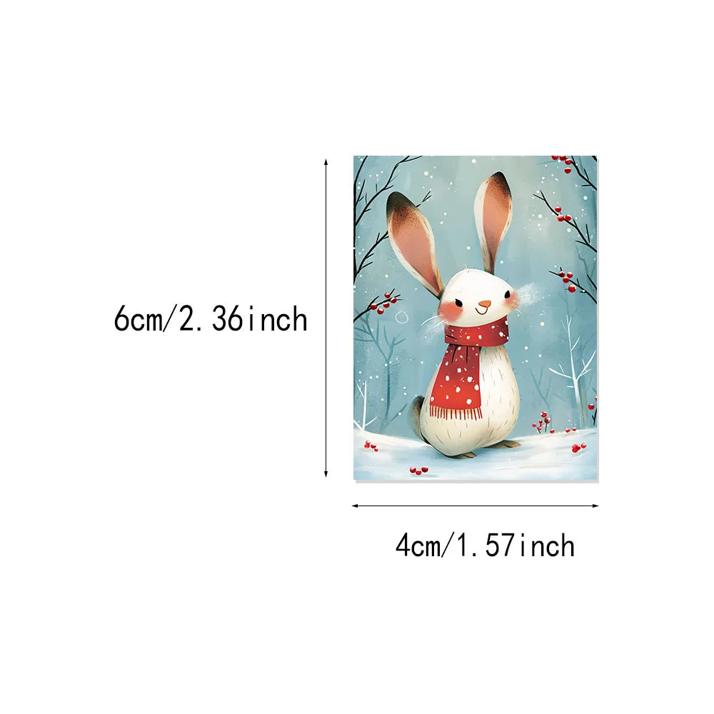 50PCS Winter Christmas Cute Snowy Creative Decoration DIY Phone Case Luggage Tablet Puzzle Toy Stickers