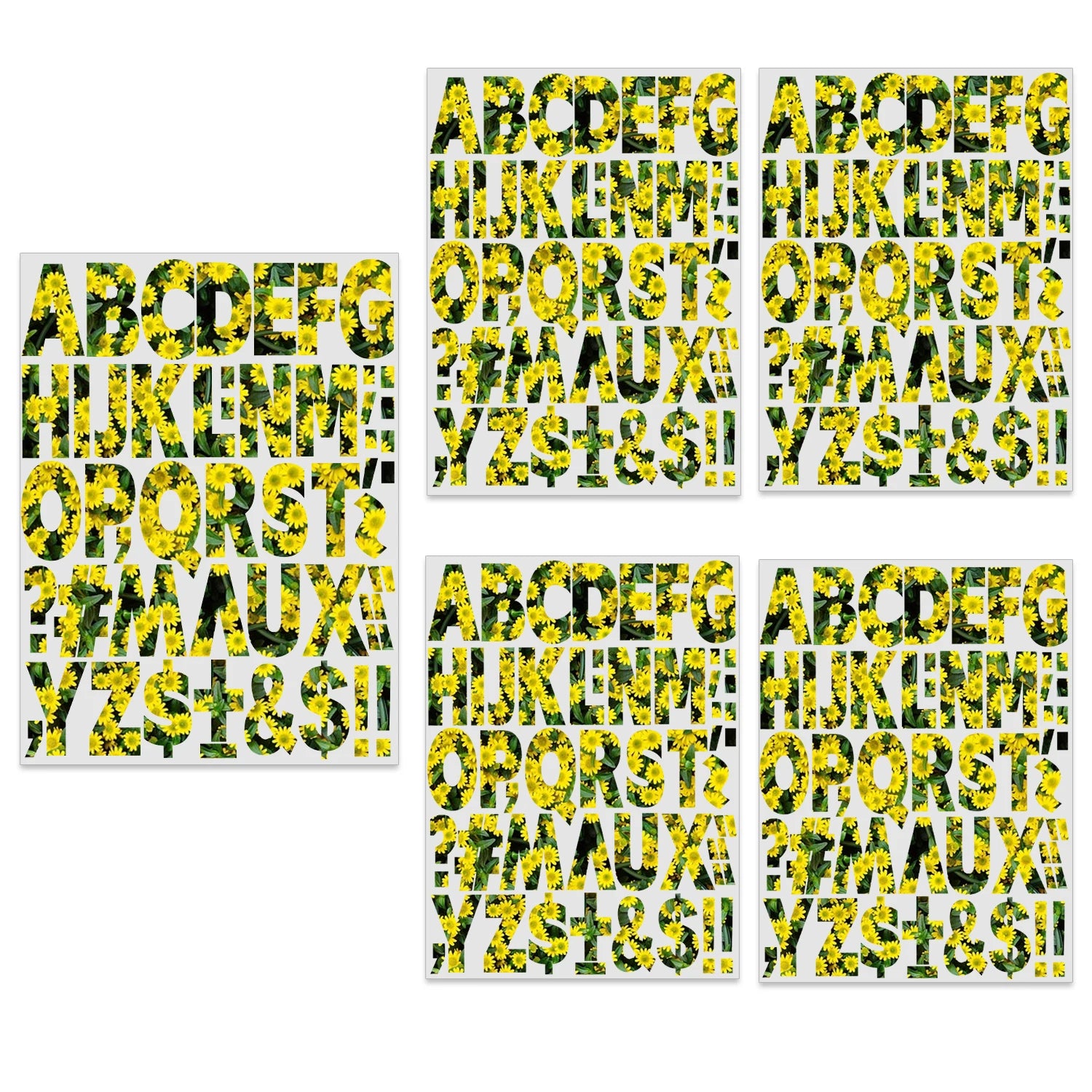 Set of 2 2-inch flower alphabet series DIY alphabet theme iron-on decals, watercolor theme heat transfer DIY for clothing