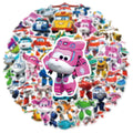 50PCS Cute Super Airplane Graffiti Stickers Phone Laptop Water Cup Children Notebook Stationary Reward Stickers
