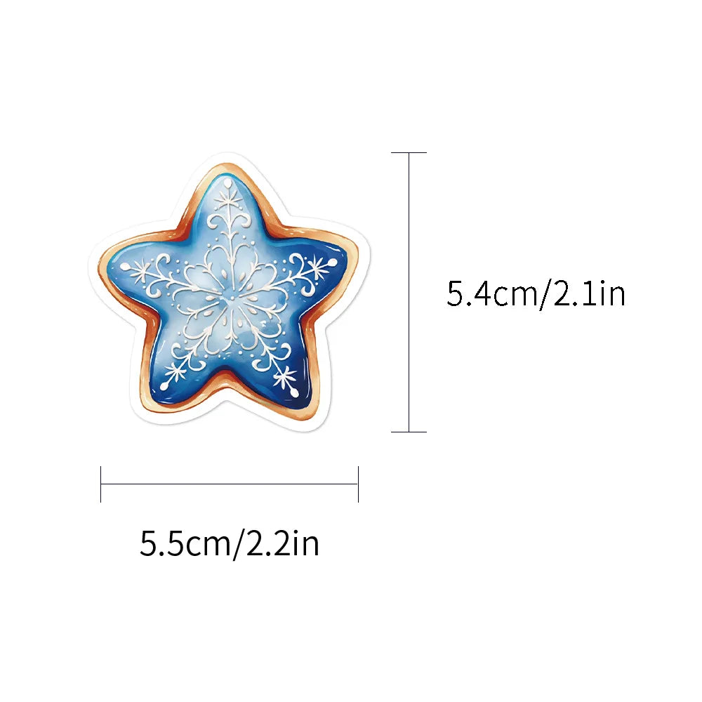 50/100PCS Blue Winter Stickers Scrapbooking Laptop Graffiti Room Community Diary Y2k Fashion Phone Fun Christmas Sticker