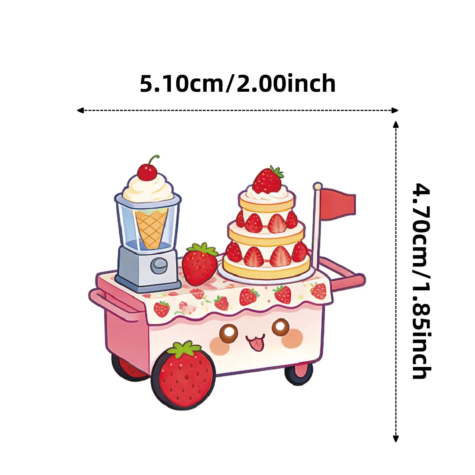 56/112 Pcs Cartoon Ice Cream Cake Summer Food Theme Stickers DIY for Phone Suitcase Cup Storage Box Fridge Waterproof Decals